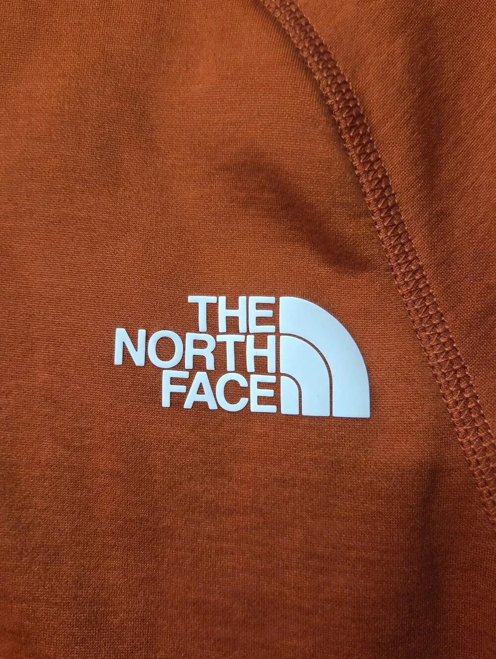 The North Face Orange Half-Zip Performance Fleece Pullover Size M.
